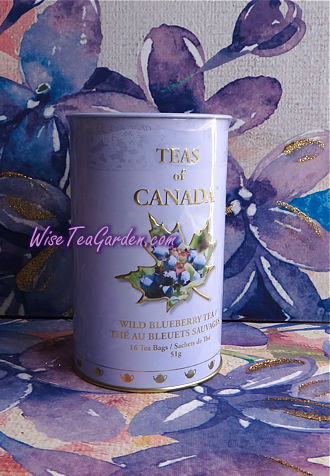 WILD BLUEBERRY TEA, 16 PYRAMID TEABAGS CADDY